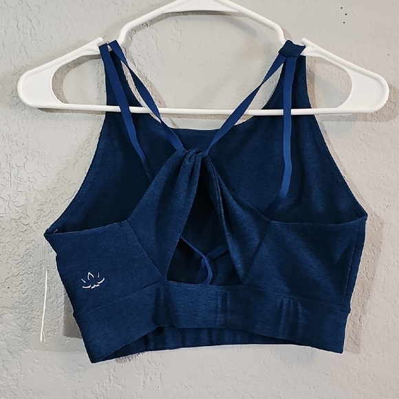 NWT Beyond Yoga Spacedye Enlighten Long Line Bra, Blue Gem Heather Color, Medium - Picture 3 of 8